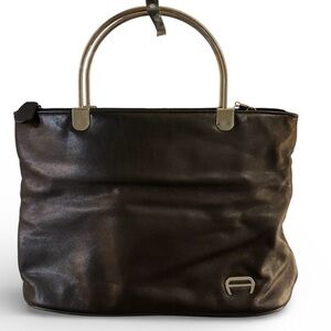 Vintage Etienne Aigner Black Leather Purse